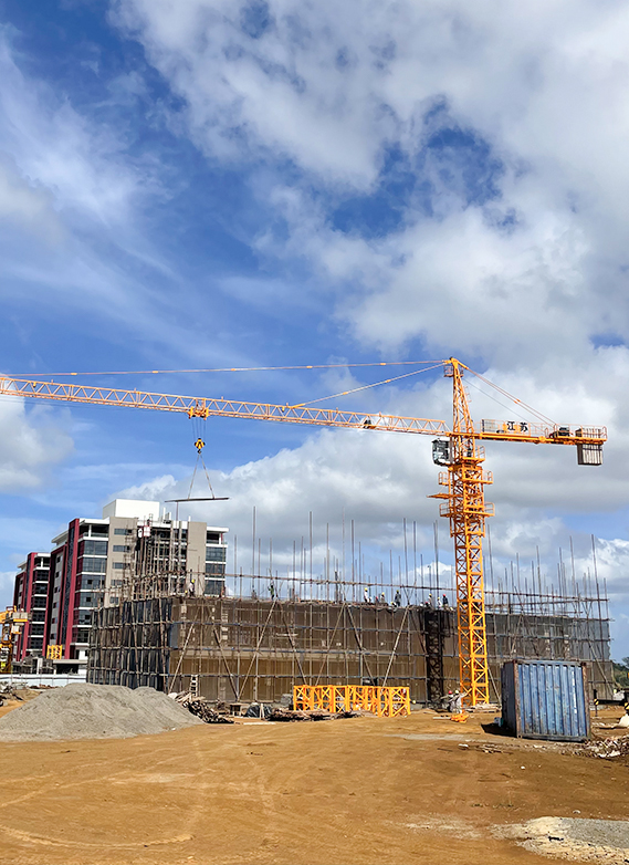 Projekti Qtz50 (5010) Tower Crane Mauritiuksessa